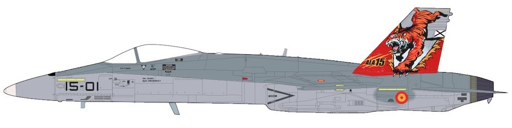 EF18A Hornet Spanish Air Force, "NATO Tiger Meet 2016" 15-01/C15-14, Ala 15, Zaragoza