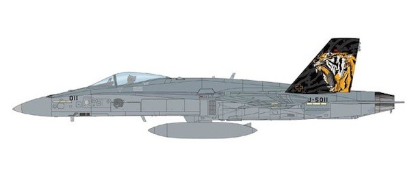 F/A-18C Hornet Swiss Air Force 11 Staffel Tigers, J-5011, Meiringen AB, Switzerland, 2020