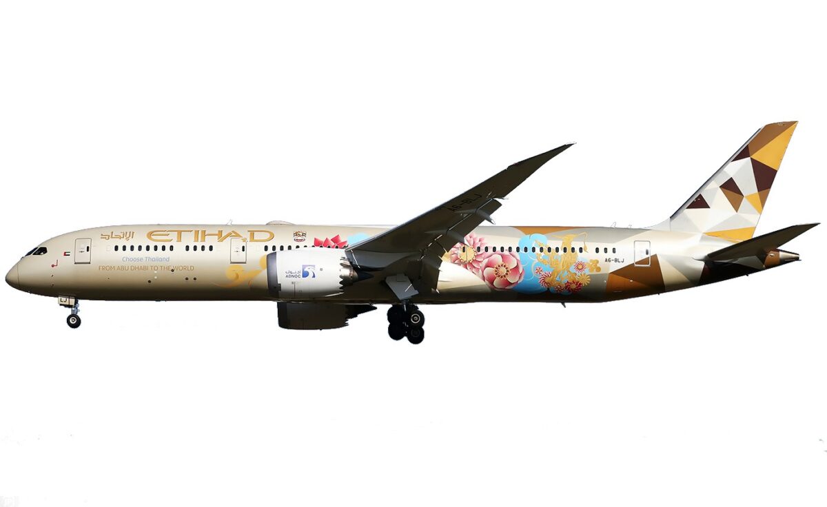 Boeing 787-9 Etihad Airways Choose Thailand A6-BLJ