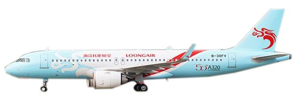 Airbus A320 Loongair "50th A320 for Loongair" B-30FV With Antenna