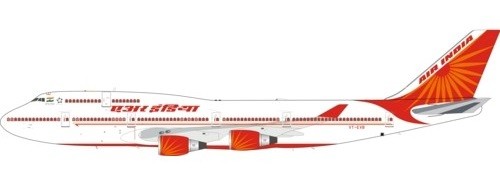 Boeing 747-400 Air India VT-EVB with stand