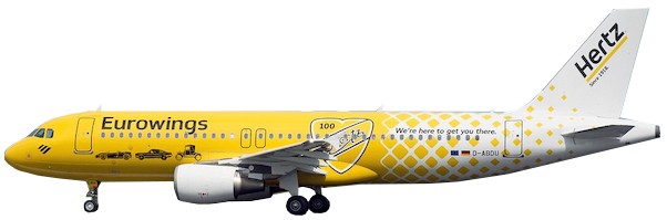 Airbus A320 Eurowings "Hertz 100 Jahre" D-ABDU