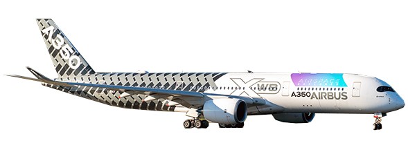 Airbus A350-900 Airbus Industrie "Airspace Explorer" F-WWCF Flaps Down With Antenna