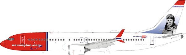 Boeing 737 MAX 8 Norwegian Air Shuttle "Charles Lindbergh" SE-RTA with stand