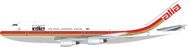 Boeing 747-200 Alia Royal Jordanian Airline JY-AFA with stand