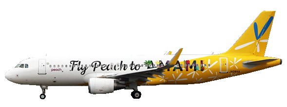 Airbus A320 Peach Aviation "Fly Peach to AMAMI" JA08VA With Stand