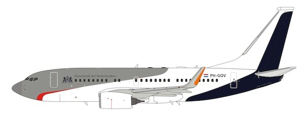 Boeing 737-700/BBJ (737BBJ) Koninkrijk der Nederlanden PH-GOV Dutch Government Netherlands Snap fit with stand and gears