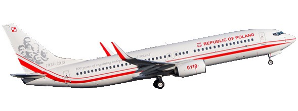 Boeing 737-800 Poland Air Force 0110 With Stand
