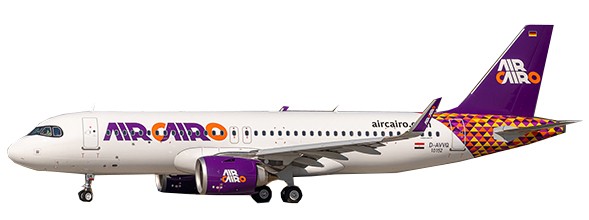 Airbus A320neo Air Cairo SU-BUK With Stand
