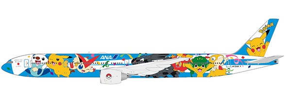 Boeing 777-300 ANA "Pokemon 2011 Peace Jet" Flap Down JA754A With Stand