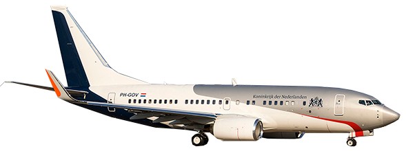 Boeing 737-700 BBJ Netherlands Government PH-GOV With Stand