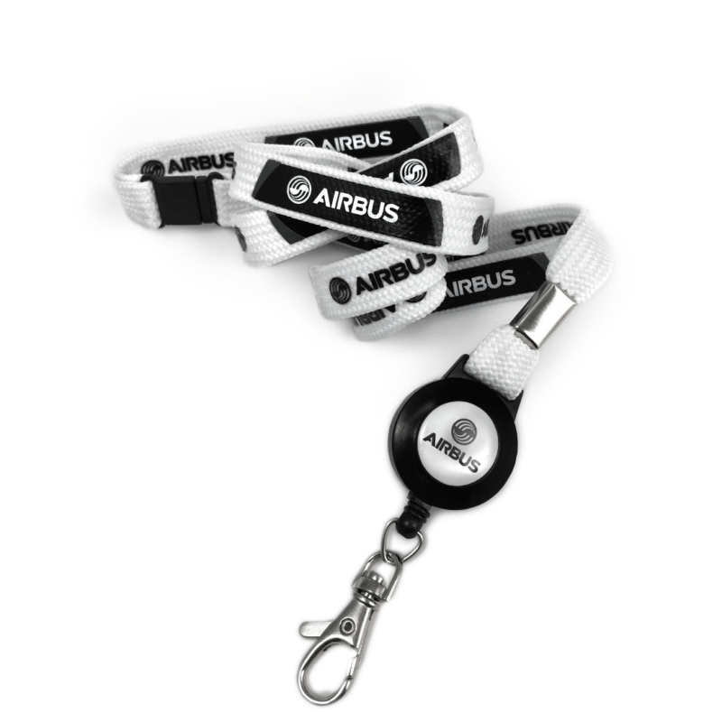 Lanyard Airbus Preto & Branco