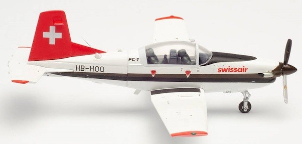 Pilatus PC7 Turbo Trainer Swissair (Schweizerische Luftverkersschule) HB-HOQ (Herpa Wings 580656)