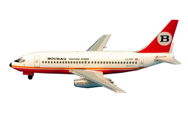 Boeing 737-200 Aviogenex / Bouraq YU-AOF