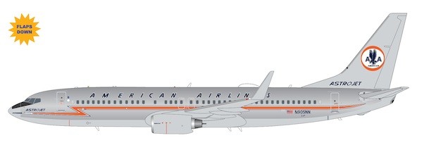 Boeing 737-800 American Airlines polished "Astrojet" livery N905NN flaps down