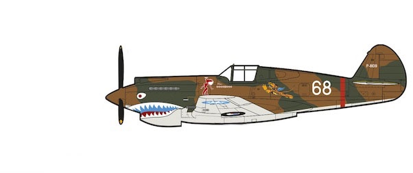 Curtiss P40 hawk 81A-2 White 68, Ft Ldr Charles Older, AVG 3rd PS, Burma May 1942