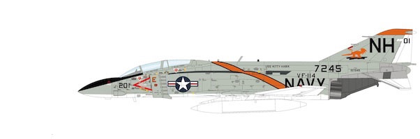 McDonnell Douglas F-4J Phantom II US Navy, "Mig-21 Killer" 157245, VF-114 Aardvarks, USS Kitty Hawk, 1972