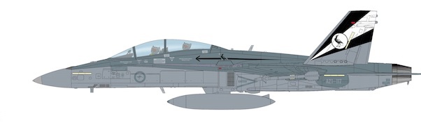 F/A-18B Hornet A21-117, 75 Sqn., RAAF, Dec 2021 "Final Flight"