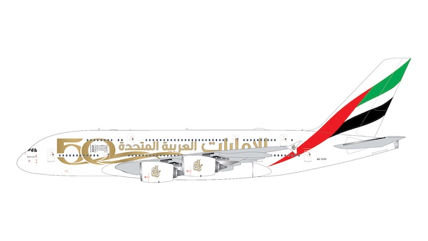 Airbus A380 Emirates UAE 50th Anniversary A6-EVG