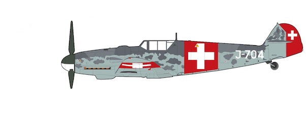 Messerschmitt Bf109G-6 J-704, 7 Fliegerkompanie, Swiss Air Force, 1944