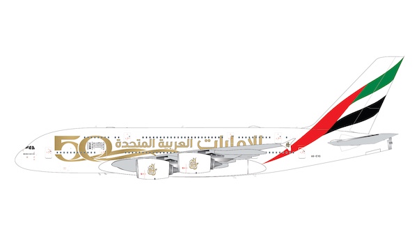 Airbus A380 Emirates UAE 50th Anniversary A6-EVG