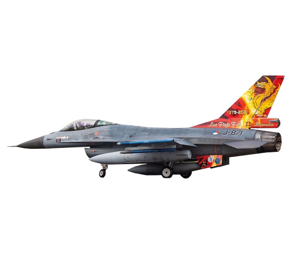 F16A Fighting Falcon KLU, Royal Netherlands Air Force 322 Squadron , Leeuwarden AB - Last Flight J-871
