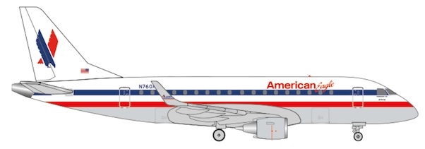 Embraer ERJ170 American Eagle / Envoy Air Heritage livery N760MQ