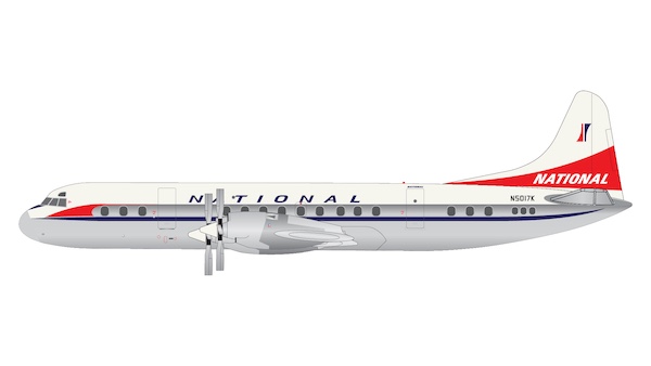 Lockheed L-188 Electra National Airlines N5017K polished belly