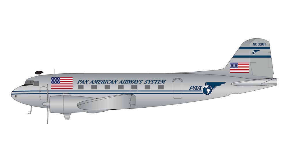 Douglas DC3 Pan American NC33611 polished