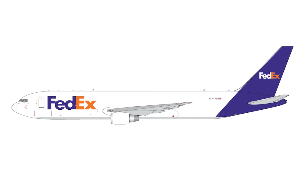 Boeing 767-300ERF FedEx N144FE revised livery