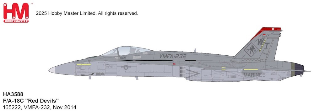 F/A-18C Hornet US Marines, "Red Devils" 165222, VMFA-232, Nov 2014