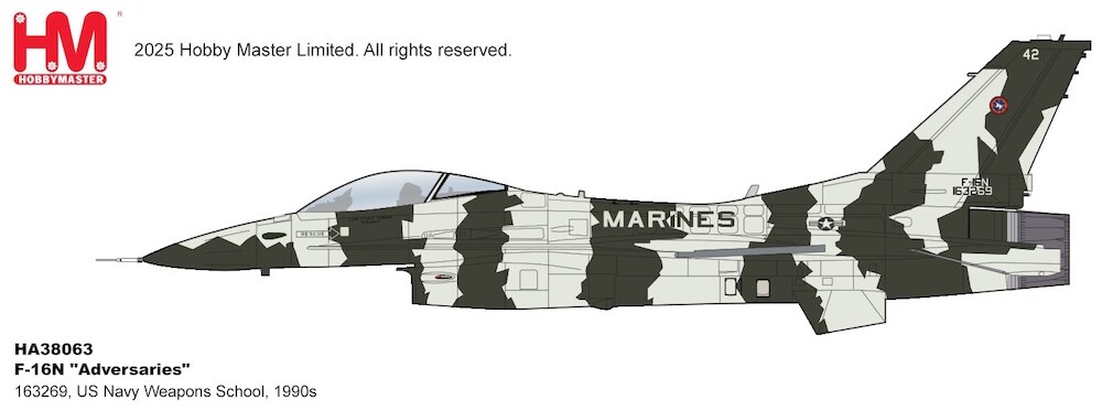 F16N Fighting Falcon "Adversarys" 163269, US Navy Weapons School, 1990s