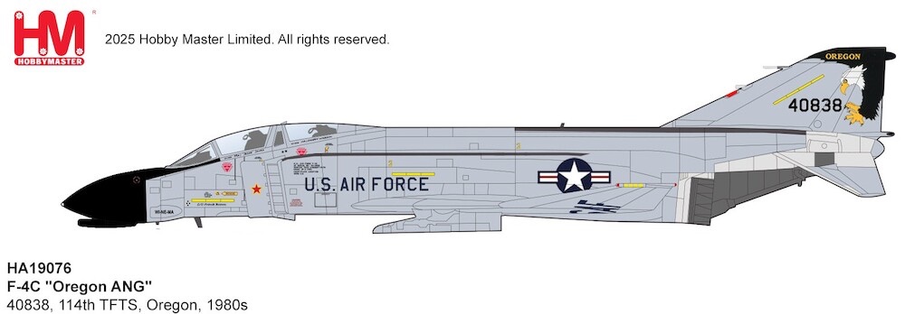 McDonnell Douglas F4C Phantom "Oregon ANG" 40838, 114th TFTS, Oregon, 1980s